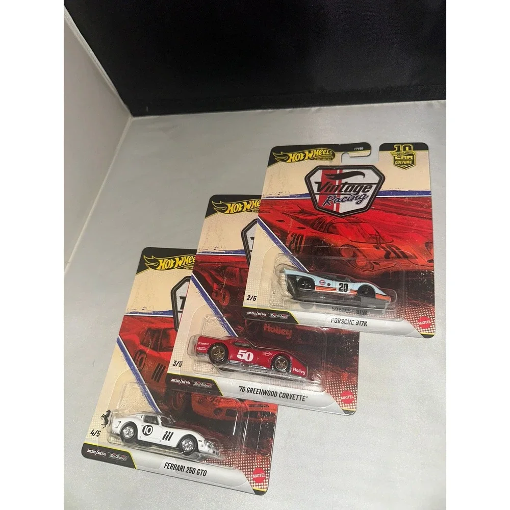 Hot Wheels Premium Vintage Racing Club Ferrari 250 GTO Porsche 917K Corvette Lot